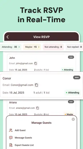 Invitation Maker & Event RSVP screenshot
