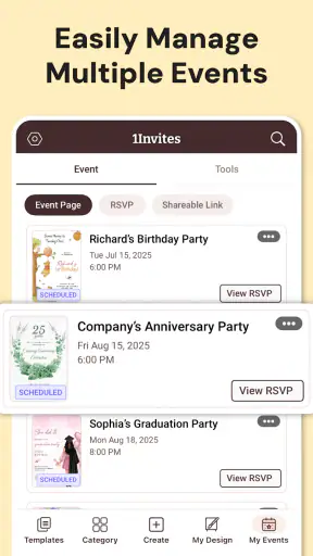 Invitation Maker & Event RSVP screenshot