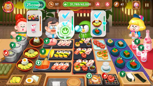 LINE シェフ かわいいクッキングゲームでレストラン経営！ screenshot 2
