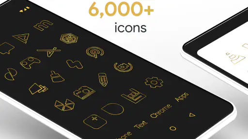 Lines Gold Pro - Icon Pack screenshot 2
