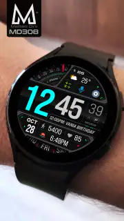 MD308 Digital watch face screenshot 2