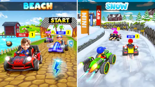 Mini Car Racing: 3D 車のゲーム screenshot