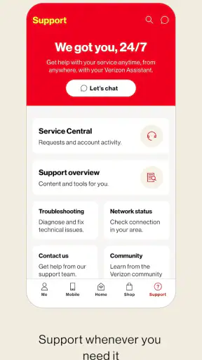 My Verizon screenshot