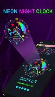 Neon Digital Clock Smart Watch screenshot 2