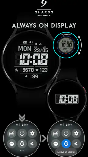 SH092 Watch Face, WearOS watch screenshot