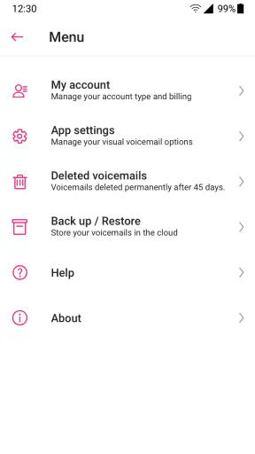 T-Mobile Visual Voicemail screenshot