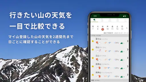 tenki.jp 登山天気 山の天気予報専門の登山アプリ screenshot 7