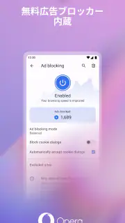 VPN を備えた Opera ブラウザ screenshot 1