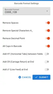 Weighing Scale Barcoding app screenshot 1