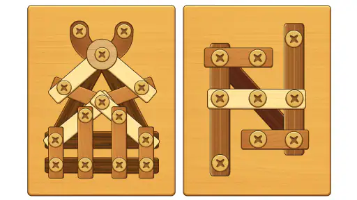 ねじパズル: 木のナットとボルト screenshot