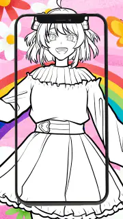 カラフル ピーチ  塗り絵 screenshot 6