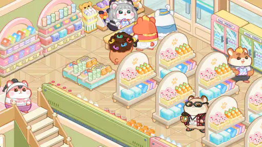 ハムハム商店街: かわいい放置タイクーンゲーム screenshot 2