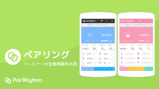 パートナーの生理周期を共有：ペアリズムＭ（男性用） screenshot 3