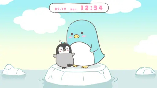 ペンギンの親子 テーマ screenshot 1