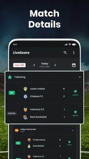 ライブスコア :  試合のリマインダー screenshot