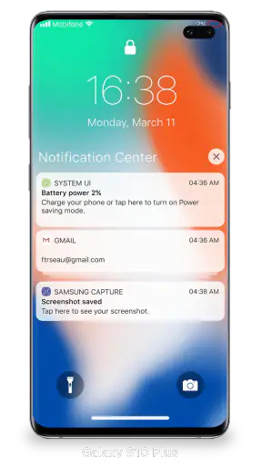 画面のロックと通知iOS 15 screenshot