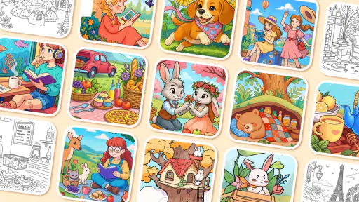 色塗りパズル: Painting Sort Color screenshot 8