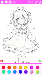 色塗り絵：イラストお絵描きぬりえパズルASMRゲーム screenshot 8