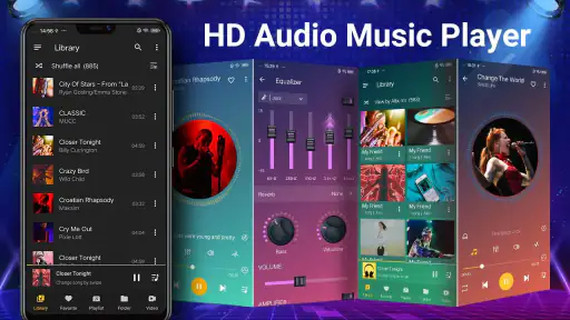 音楽プレーヤー - オーディオプレーヤーとベースブースター screenshot