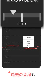 音程チェッカー チューナーやボイストレーニングに。音階を表示 screenshot 2