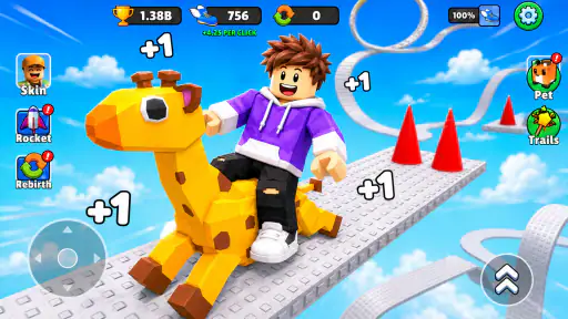 +1 Speed Obby Clicker screenshot 1