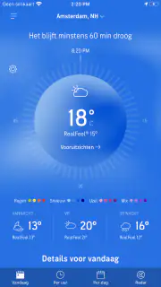 AccuWeather weerbericht screenshot 1