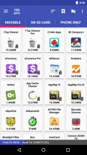 AppMgr Pro III (App 2 SD) screenshot 1