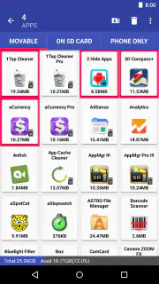 AppMgr Pro III (App 2 SD) screenshot 7