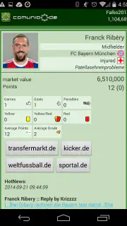 Comunio screenshot 2