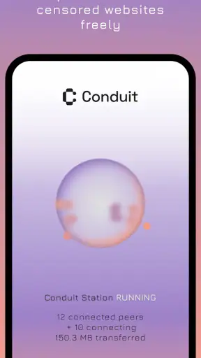 Conduit: Deel internettoegang screenshot