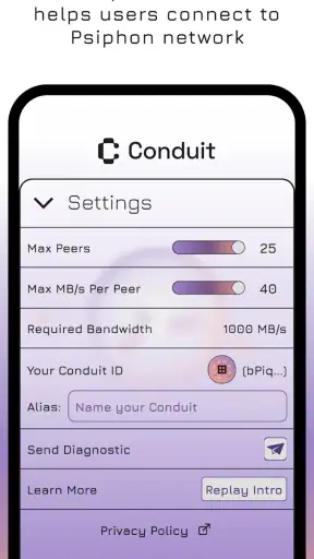 Conduit: Deel internettoegang screenshot