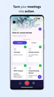 Dicte: AI-vergaderassistent screenshot 5