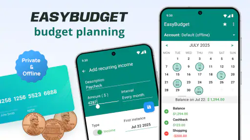 EasyBudget - Budget planning screenshot 1