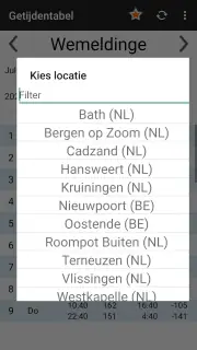 Getijdentabel screenshot 3