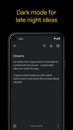 Google Keep screenshot