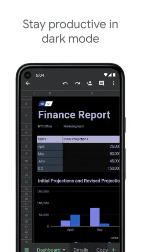 Google Spreadsheets screenshot