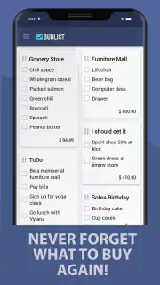 Grocery Shopping List -BudList screenshot 1