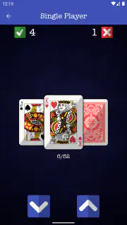 Higher Lower Card Game screenshot 2