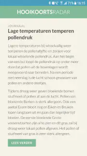 Hooikoortsradar screenshot 3
