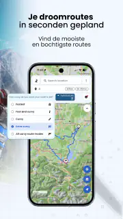 Kurviger motorfiets navigatie screenshot 2