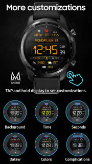 MD111 Digital watch face screenshot 6