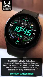 MD271 Digital watch face screenshot 2