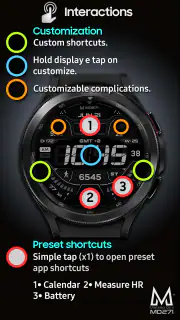 MD271 Digital watch face screenshot 7