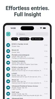 Medical and surgical logbook screenshot 1