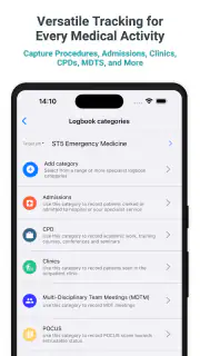 Medical and surgical logbook screenshot 2