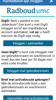 mijnRadboud screenshot 1
