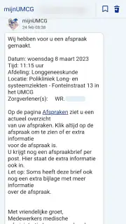 mijnUMCG screenshot 5