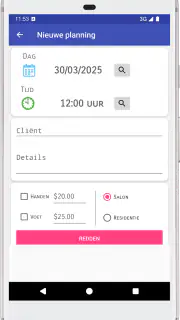 Nagel organisator screenshot 3