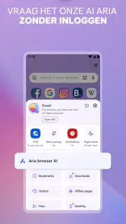 Opera-browser met VPN screenshot 5