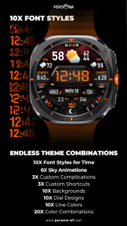 PER017 Digital Watch Face screenshot 2